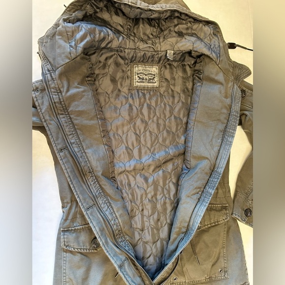 Levi’s Hooded Military Army Green Jacket from Nordstroms Sz-M Q10 - Picture 11 of 13
